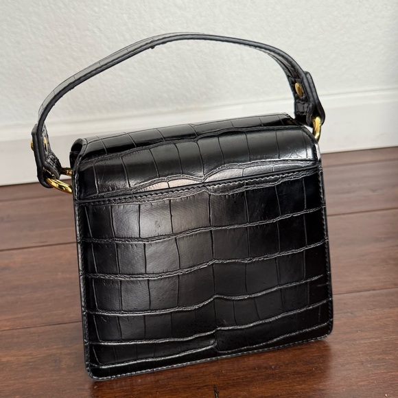 THE FAE TOP HANDLE BAG - BLACK CROC - Picture 7 of 9